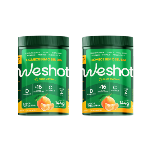 KIT 2X WESHOT MATINAL SABOR TANGERINA 144G