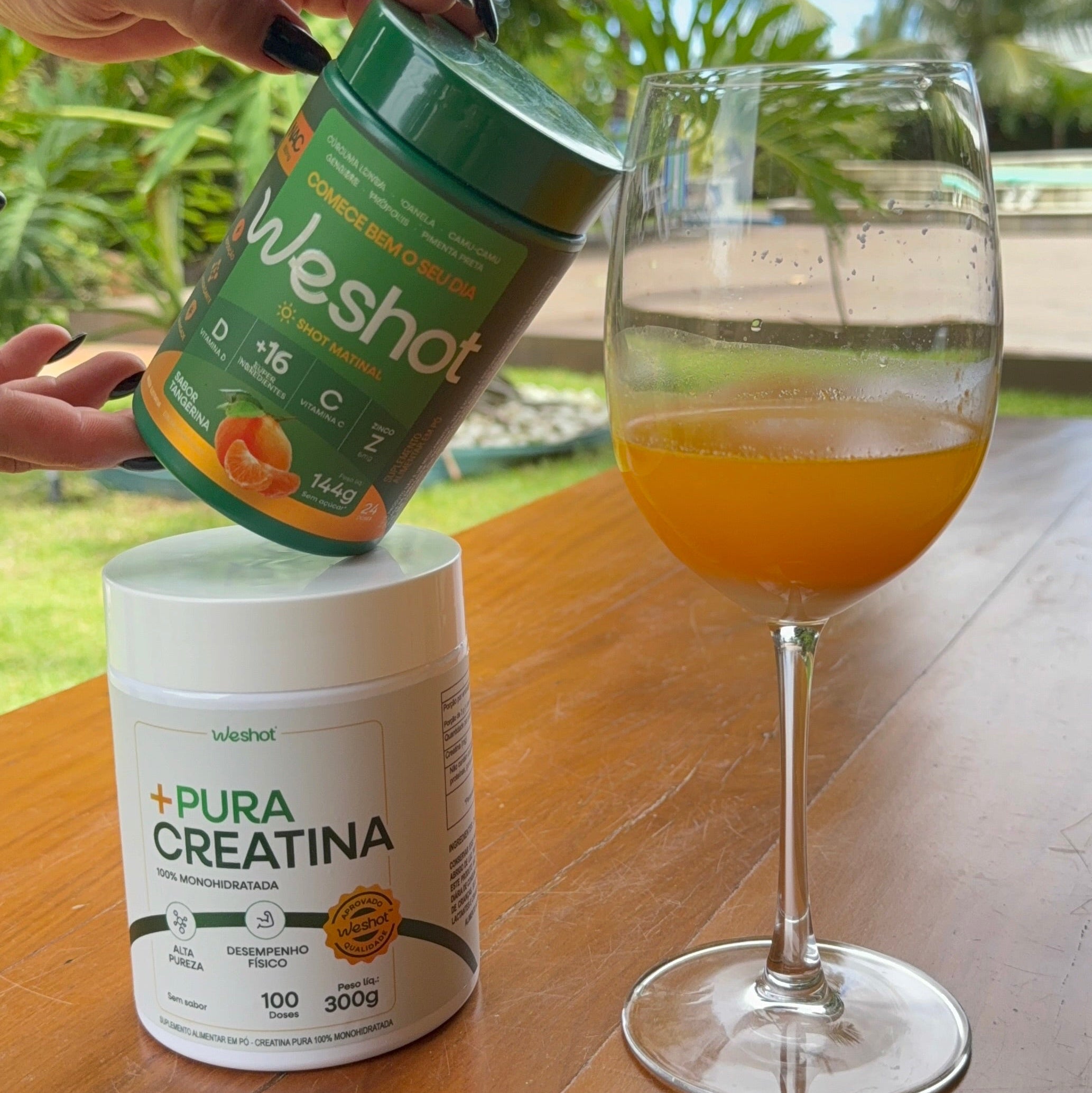 MEU PRIMEIRO HÁBITO DA MANHÃ - PROTOCOLO - 3 SHOTS MATINAIS COM NAC + 1 CREATINA MONOHIDRATADA 300G