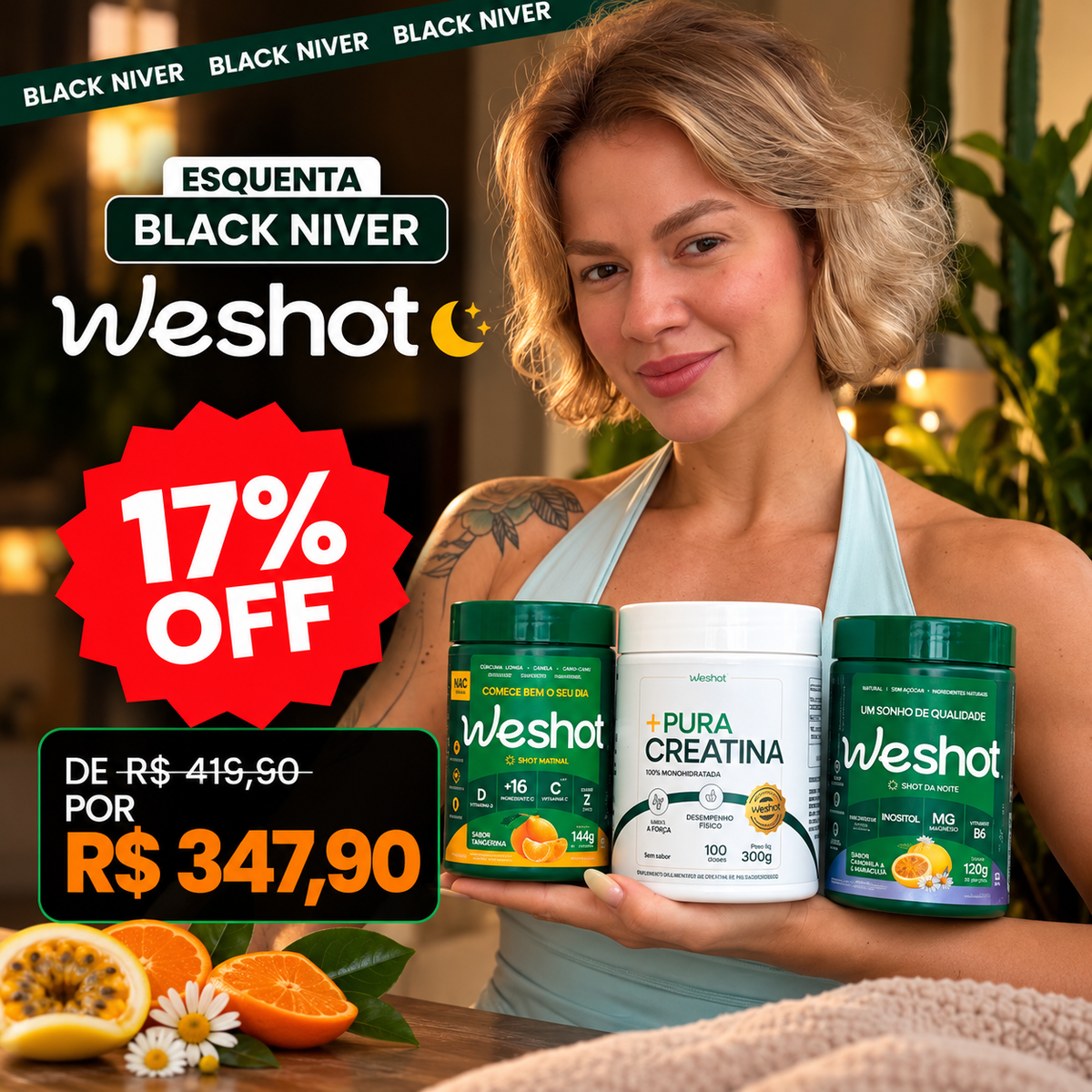 PROTOCOLO 40+: intestino leve, sono regulado e massa muscular , o kit básico para a saúde da mulher 40 + (Cópia)
