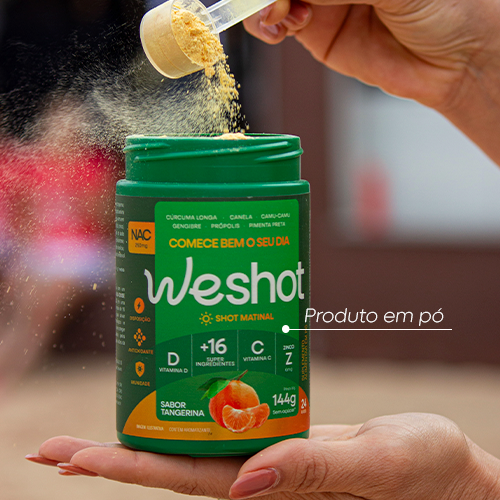 KIT 2X WESHOT MATINAL SABOR TANGERINA 144G