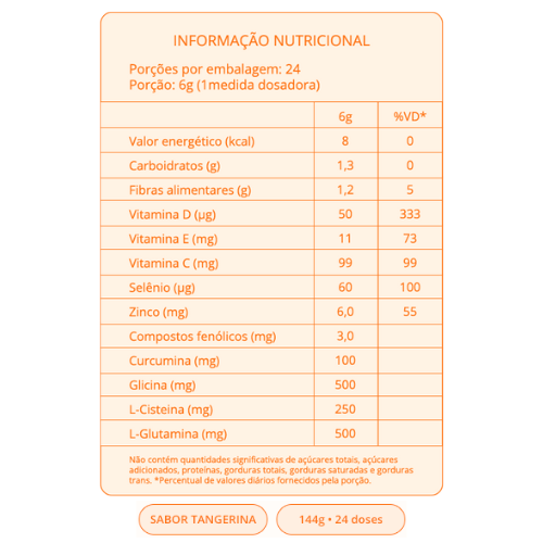 WESHOT MATINAL SABOR TANGERINA 144G