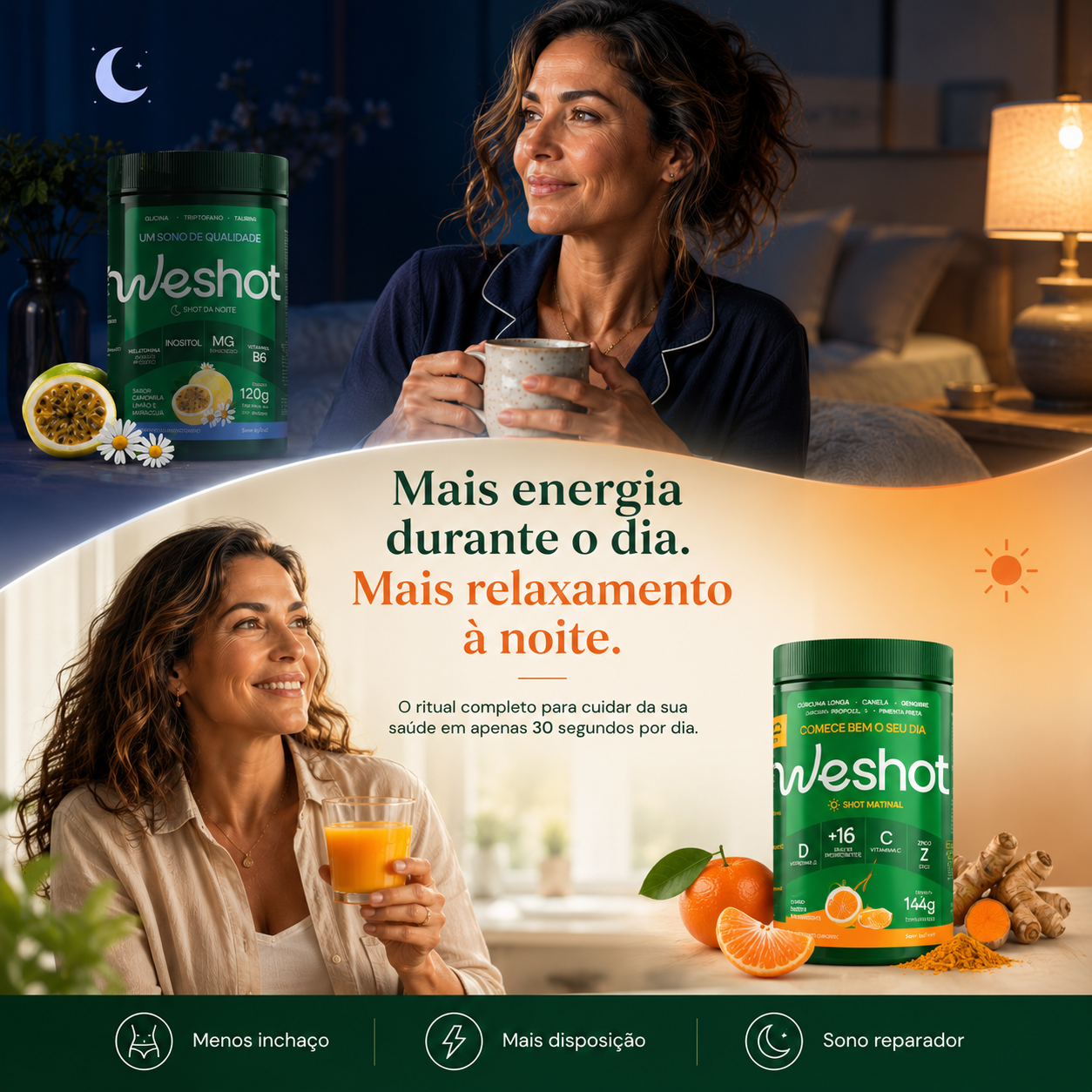 COMBO SHOT MATINAL PARA IMUNIDADE + SHOT DO SONO PROFUNDO