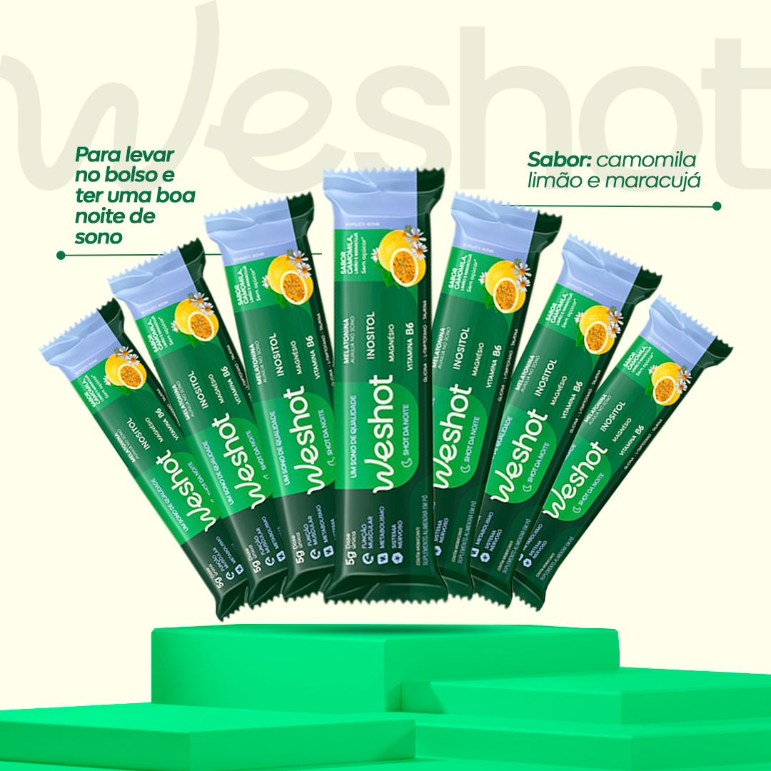 WESHOT NOITE SABOR MARACUJÁ, LIMÃO, CAMOMILA-DOSE ÚNICA - 5G