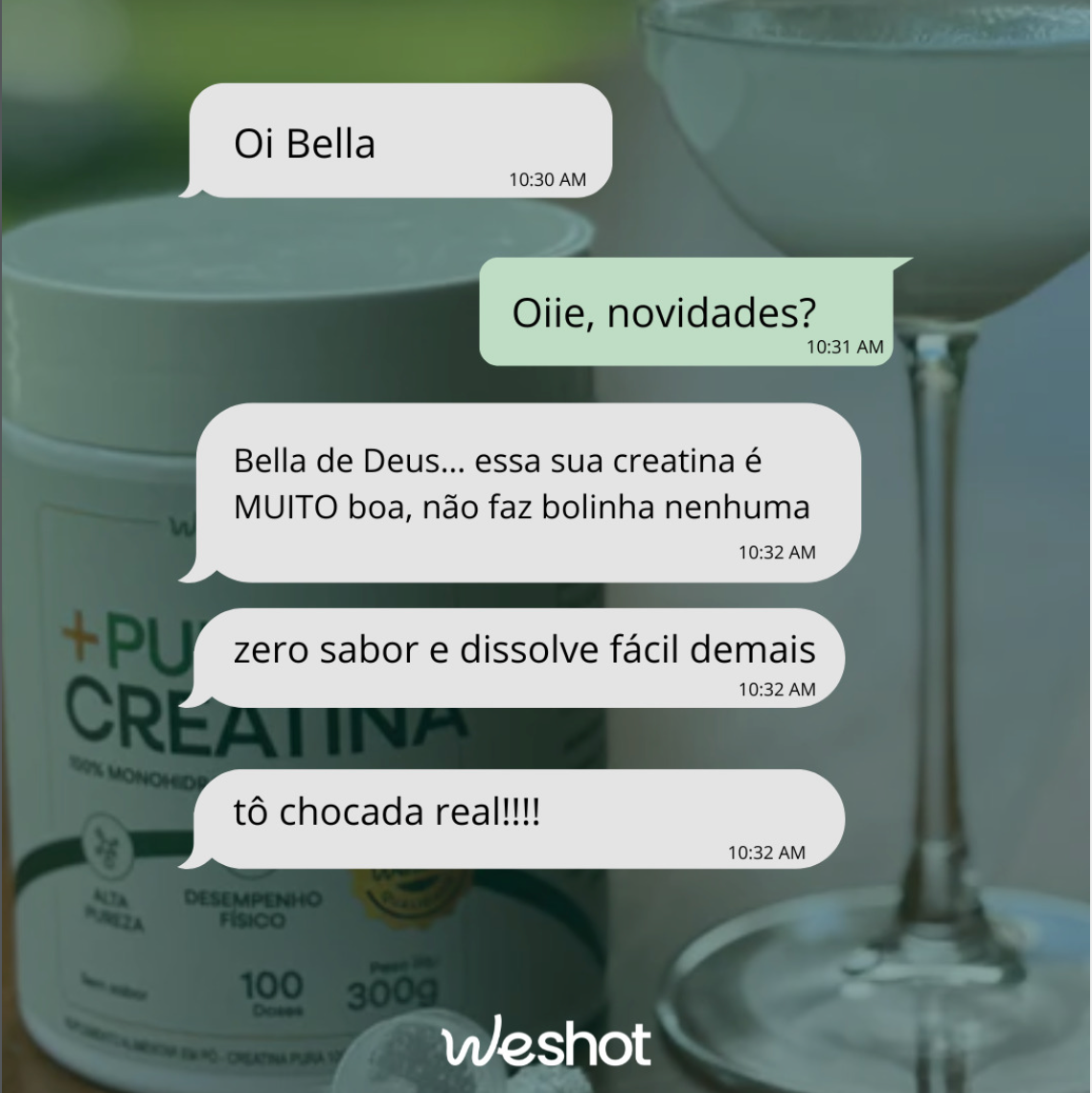 MEU PRIMEIRO HÁBITO DA MANHÃ - PROTOCOLO - 3 SHOTS MATINAIS COM NAC + 1 CREATINA MONOHIDRATADA 300G