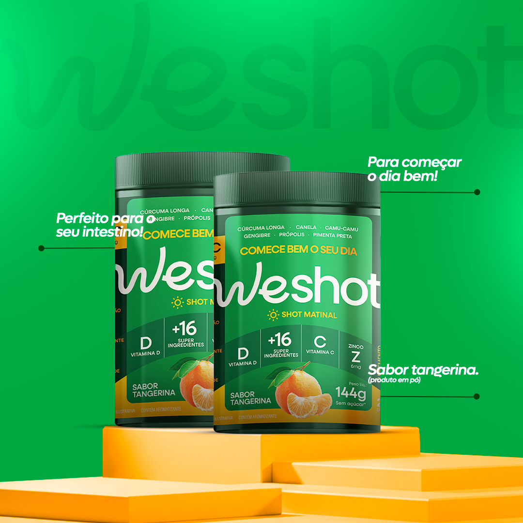 KIT 2X WESHOT MATINAL SABOR TANGERINA 144G