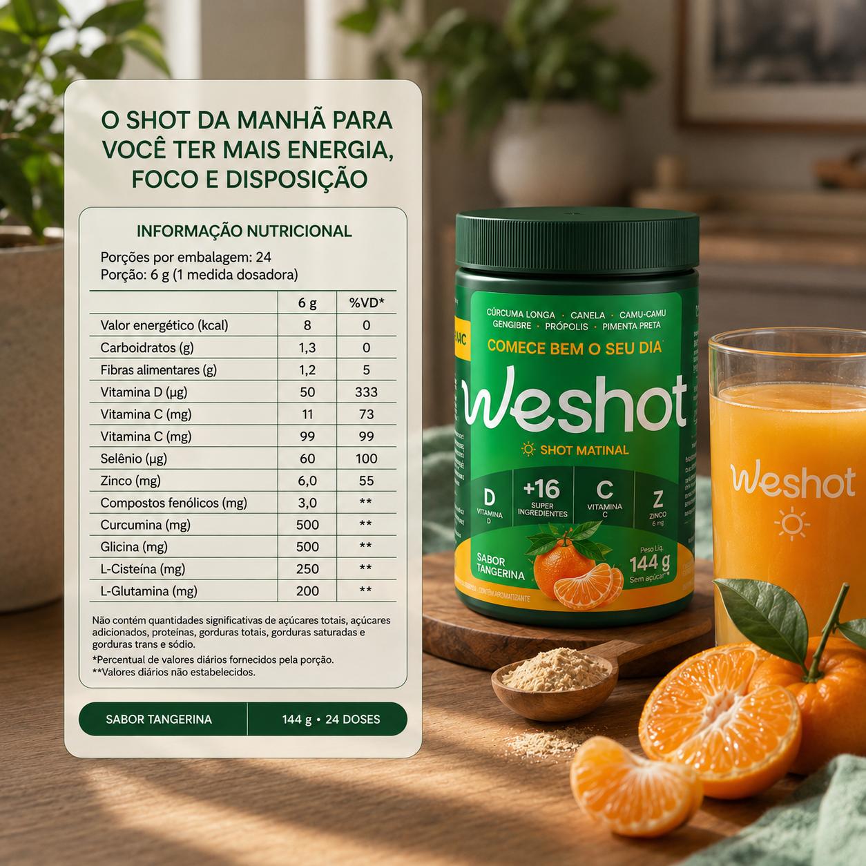 KIT 3X WESHOT MATINAL + CREATINA GRÁTIS